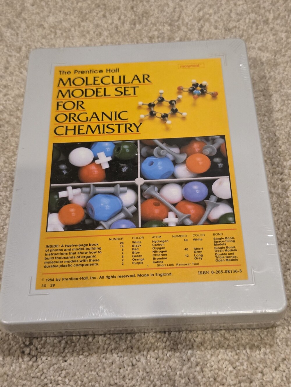New, Sealed Molecular Model Set for Organic Chemistry - Prentice Hall